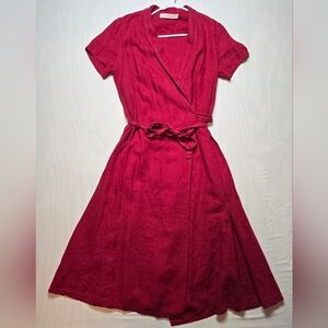 Linen Handmade Studio Wrap Dress
